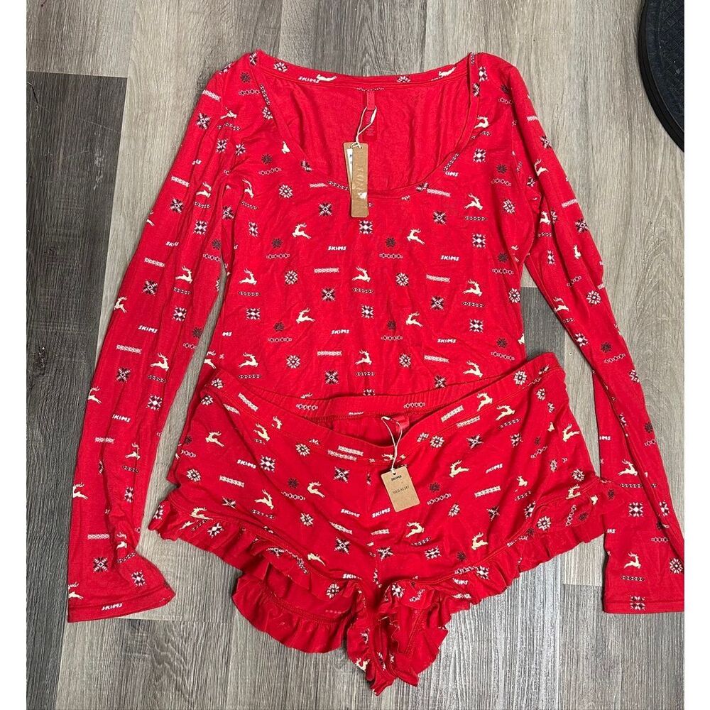 Skims Modal scoop neck top & shorts sleep set Size Large $78 - Picture 4 of 6